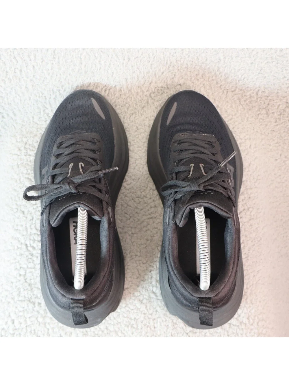 Hoka One One Bondi 8 Women Size 8.5 B Black Running Shoes